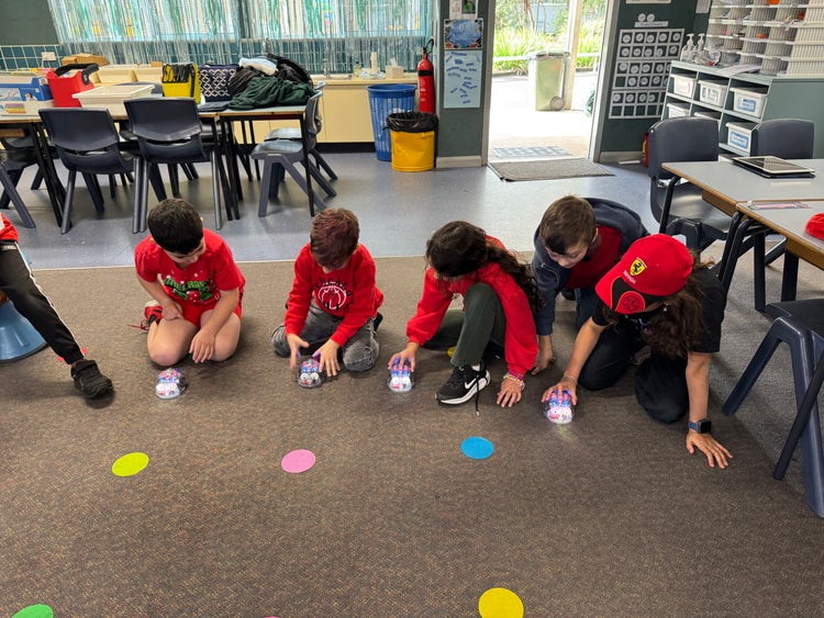 Graphic of students using technology