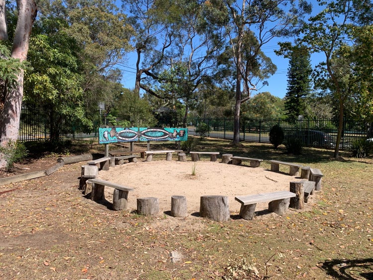 Graphic of a yarning circle